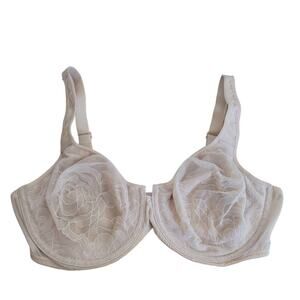 Wacoal Beige Underwire Floral Lace Bra 38DD